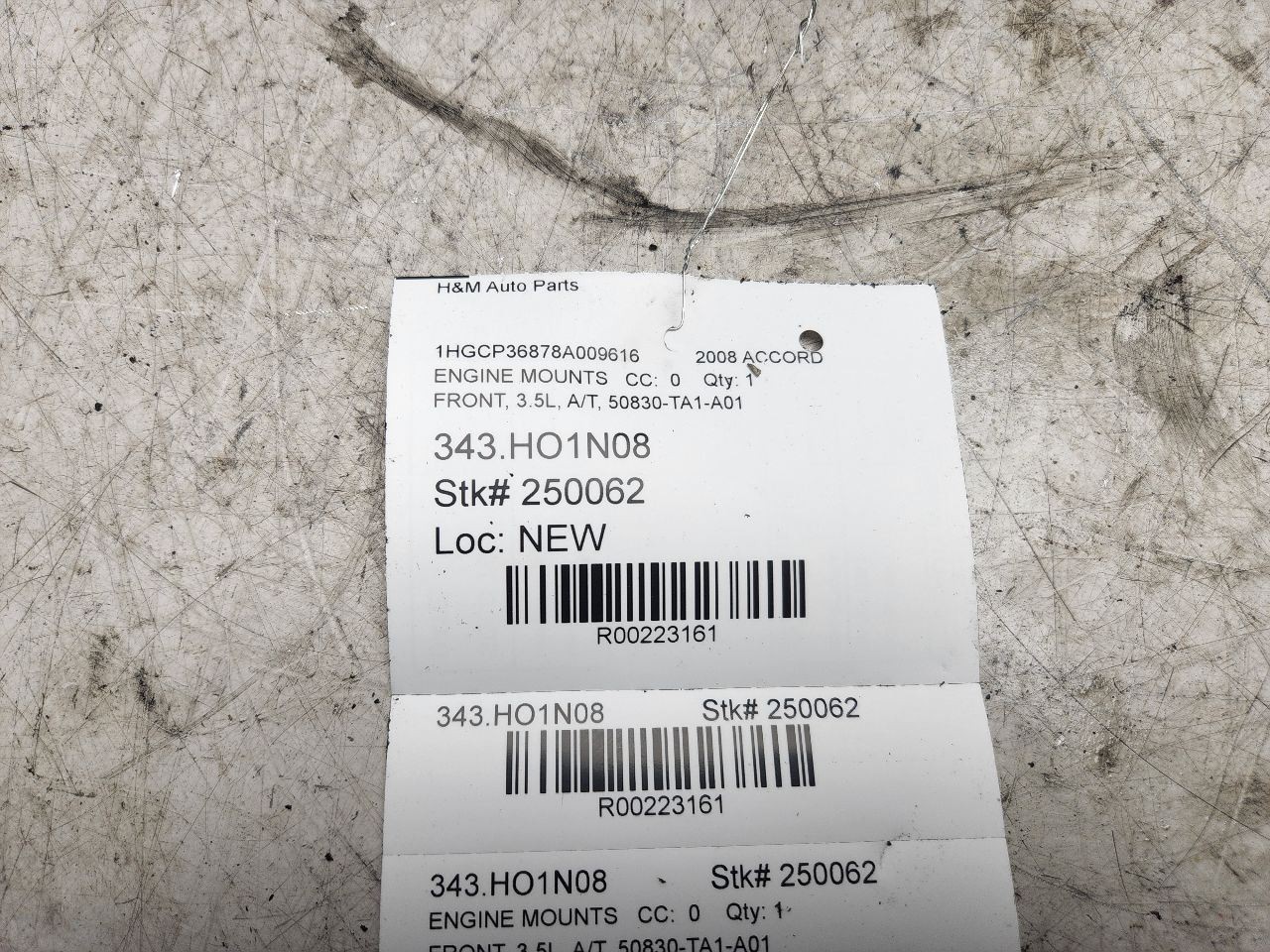 08-12 Honda Accord Front Engine Mount Brace Bracket 6 Cylinder OEM 50830-TA1-A01