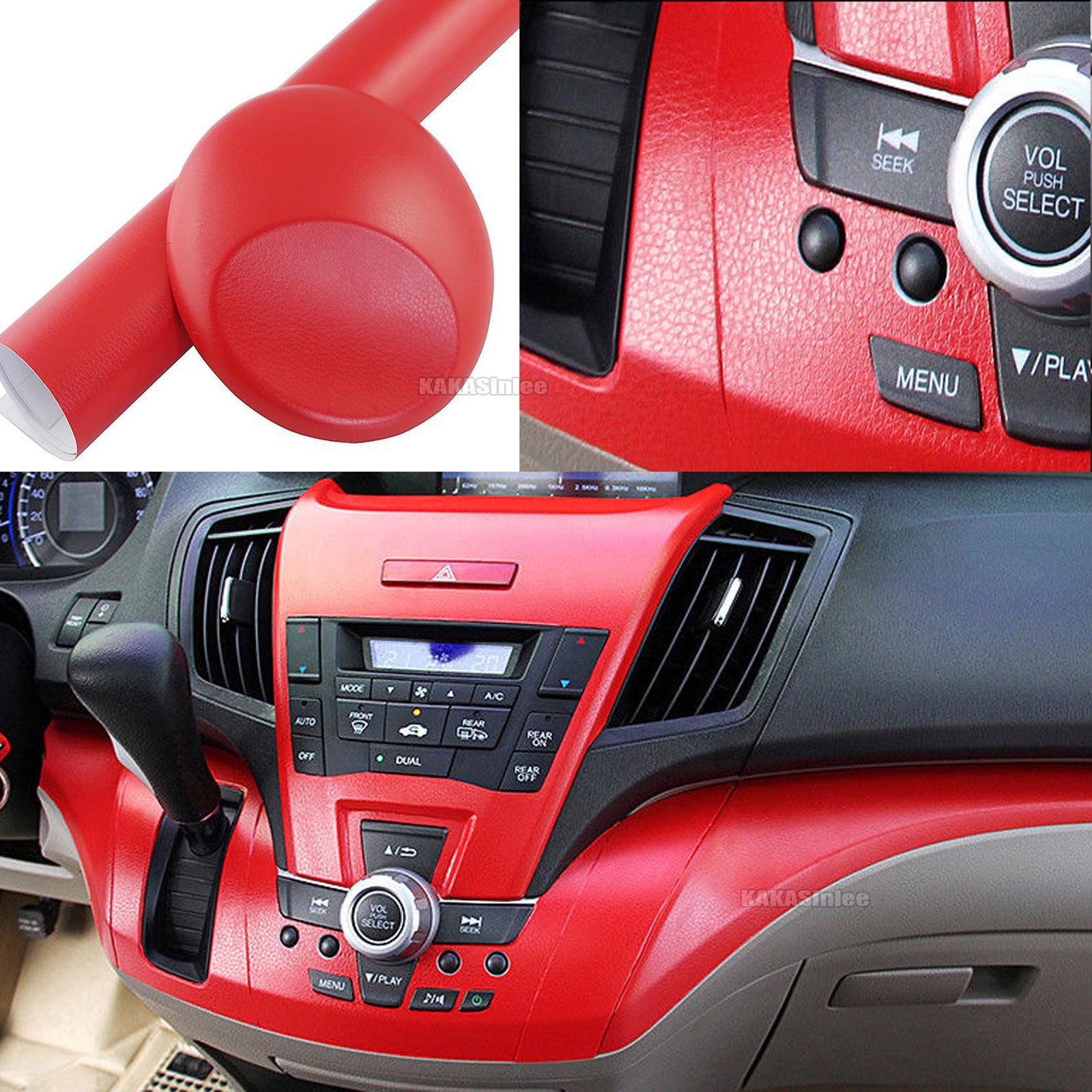 Bubbles Free Matte Car Interior Leather Grain Texture Film Vinyl Wrap Sticker AB