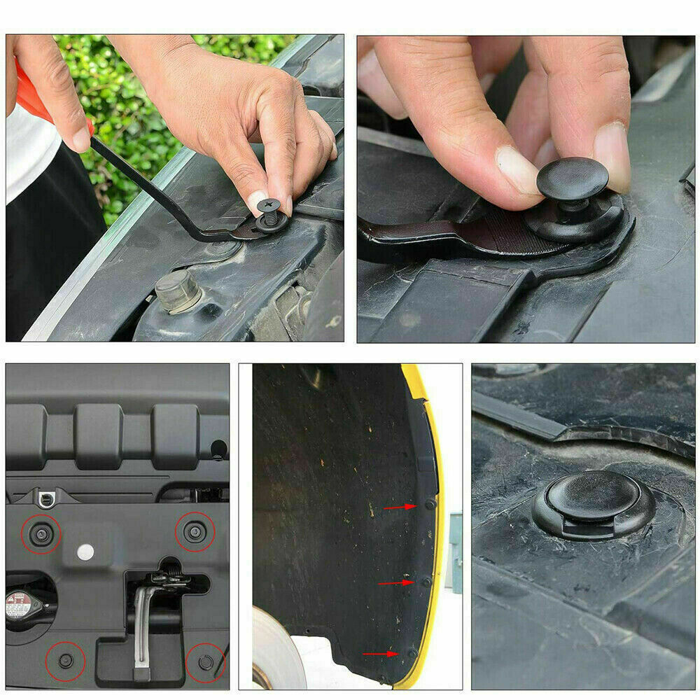 500 Auto Plastic Clips Mixed Car Push Retainer Clips with Fasteners Removal Tool