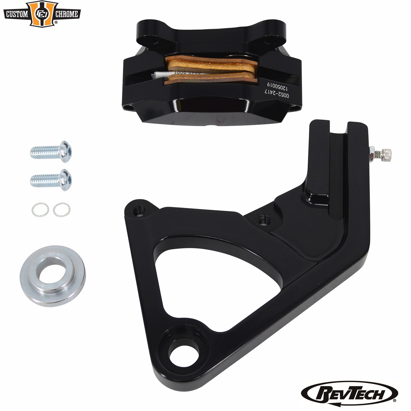 Black Rear Disc Brake Caliper Assembly Kits Fit For Harley Softail 1984-1999