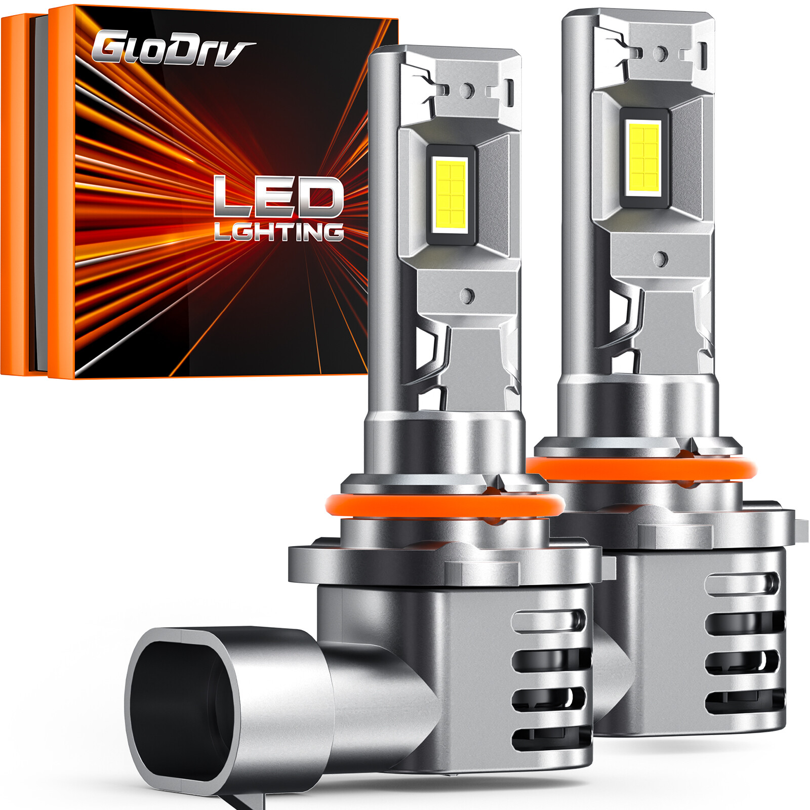 GloDrv 9005/HB3 LED Headlight High Beam Bulbs 20000LM Bright Halogen Replacement