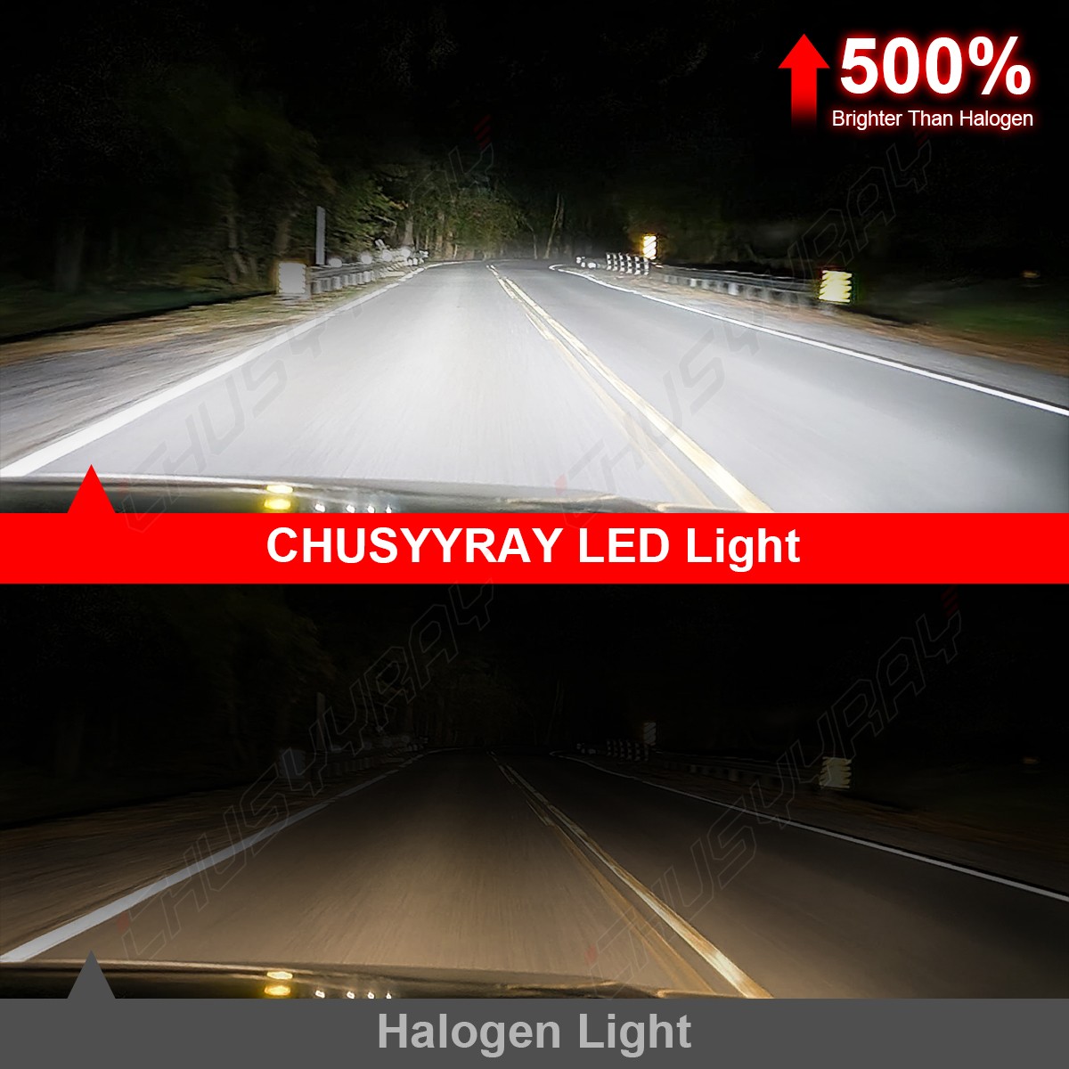 9006 LED Headlights Kit Combo Bulbs 6000K Low Beam Super White Bright 20000LM