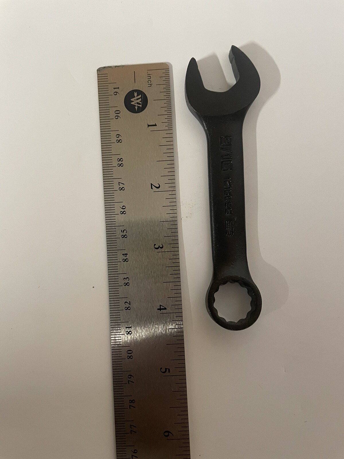Proto J1218ESB Stubby 9/16” Combination Wrench, Black Oxide