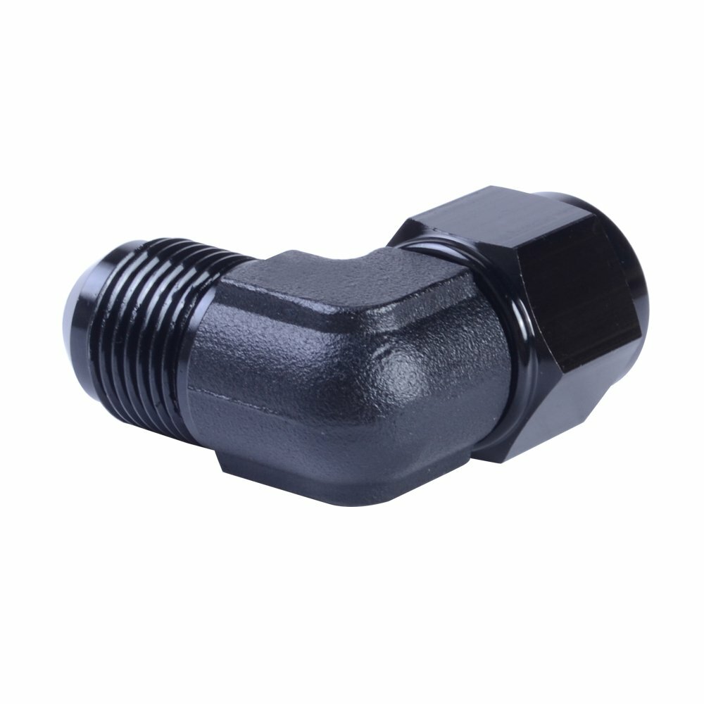 2PC 6AN 8AN 10AN Female to Male Flare 90 Degree Swivel Fitting Adapter Aluminium