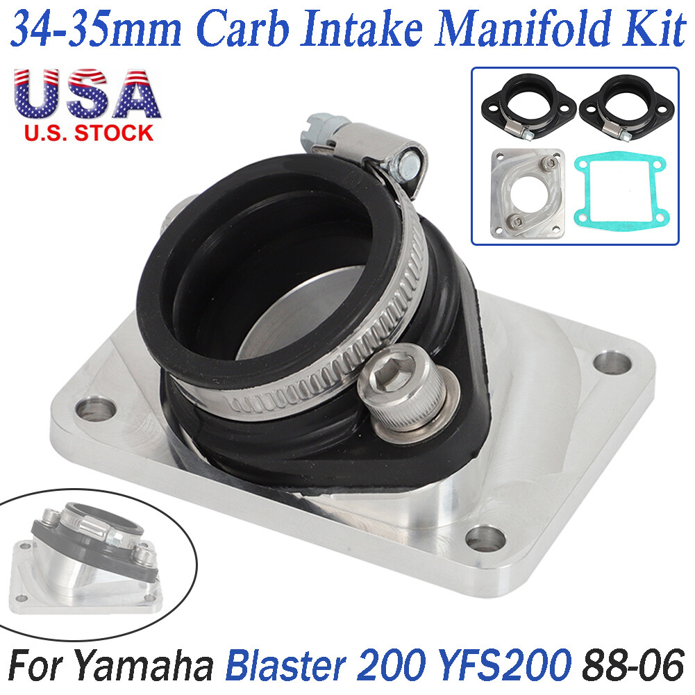 For Yamaha Blaster 200 YFS200 Flow Control Carb Intake Manifold Kit 34-35mm Carb