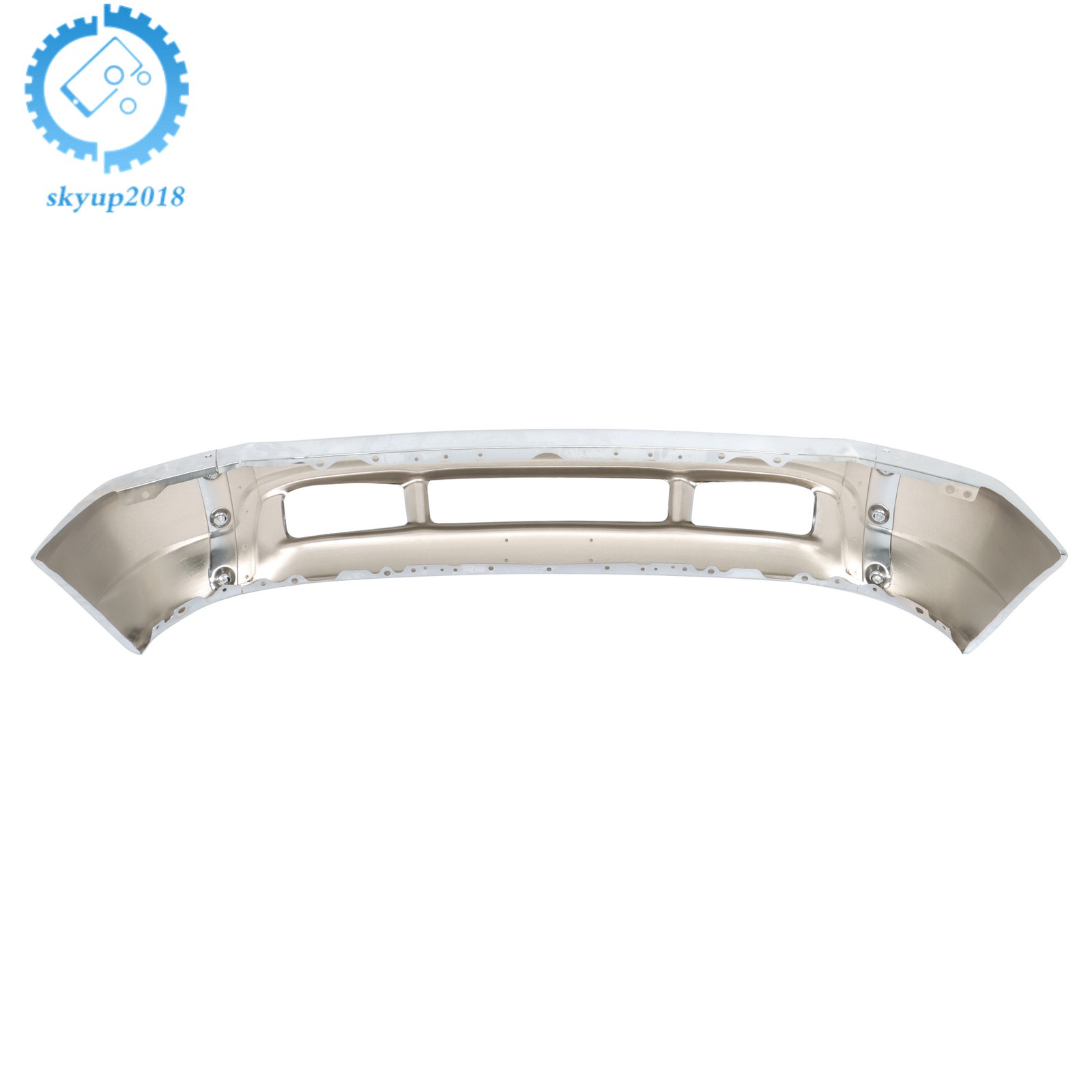Front Bumper Face Bar Split-Type For Ford F-250 F-350 1999 00-2004 Chrome Steel
