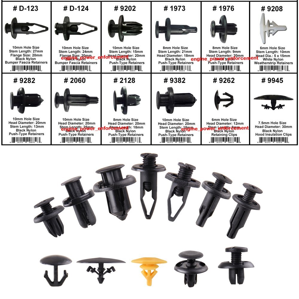 121 Clips Bumper Fender Hood Trim Body Retainer Rivet Fastener For Honda Acura