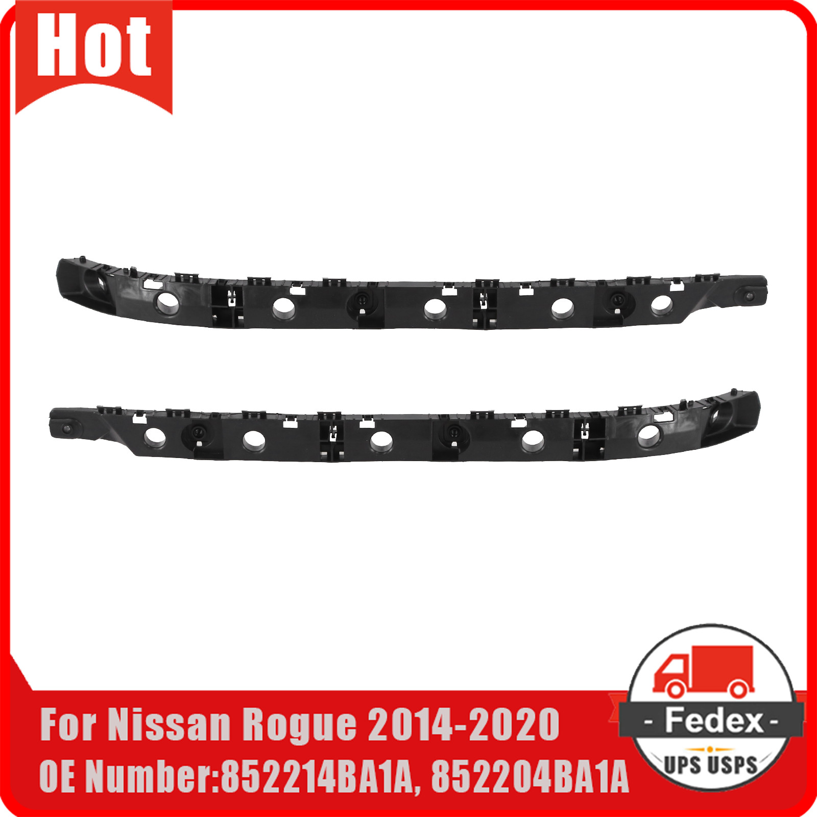 2pcs Rear Left & Right Bumper Brackets FIT 2014-2018 Nissan Rogue NI1143107