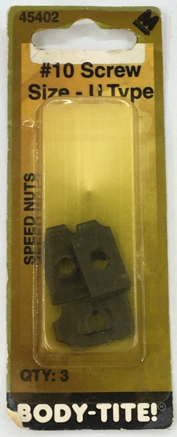 3 Pk Motormite / Dorman 45402 #10 X 3/8″ Screw Size U-Type Clip Speed Nuts