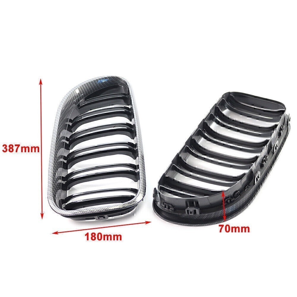 1 Pair Car Front Kidney Grille Grill Cover For BMW M6 F06 F12 F13 2012-2017 2016
