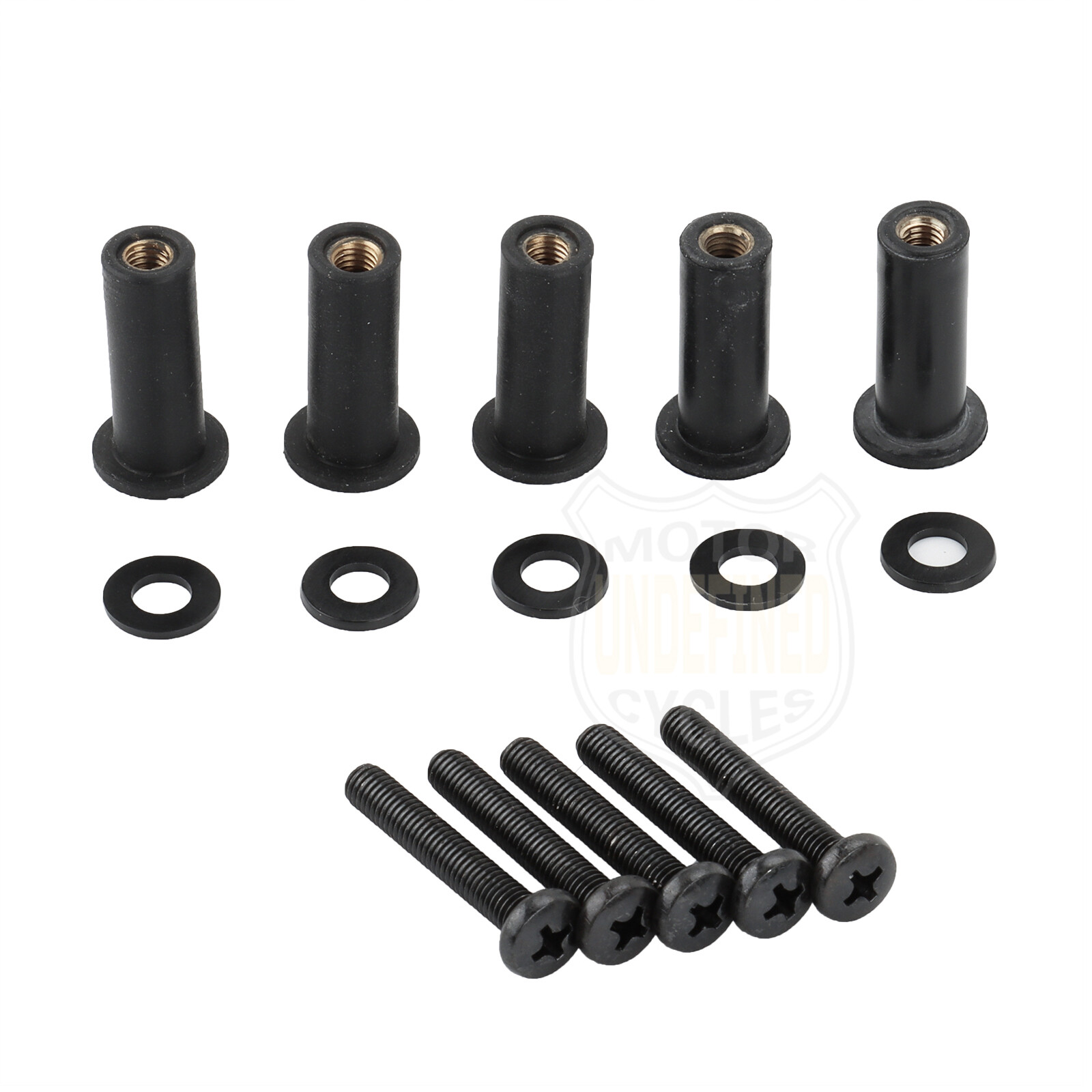Black Windscreen Well Nut Bolt Screws Kit For Harley Touring Road Glide 98-22 US
