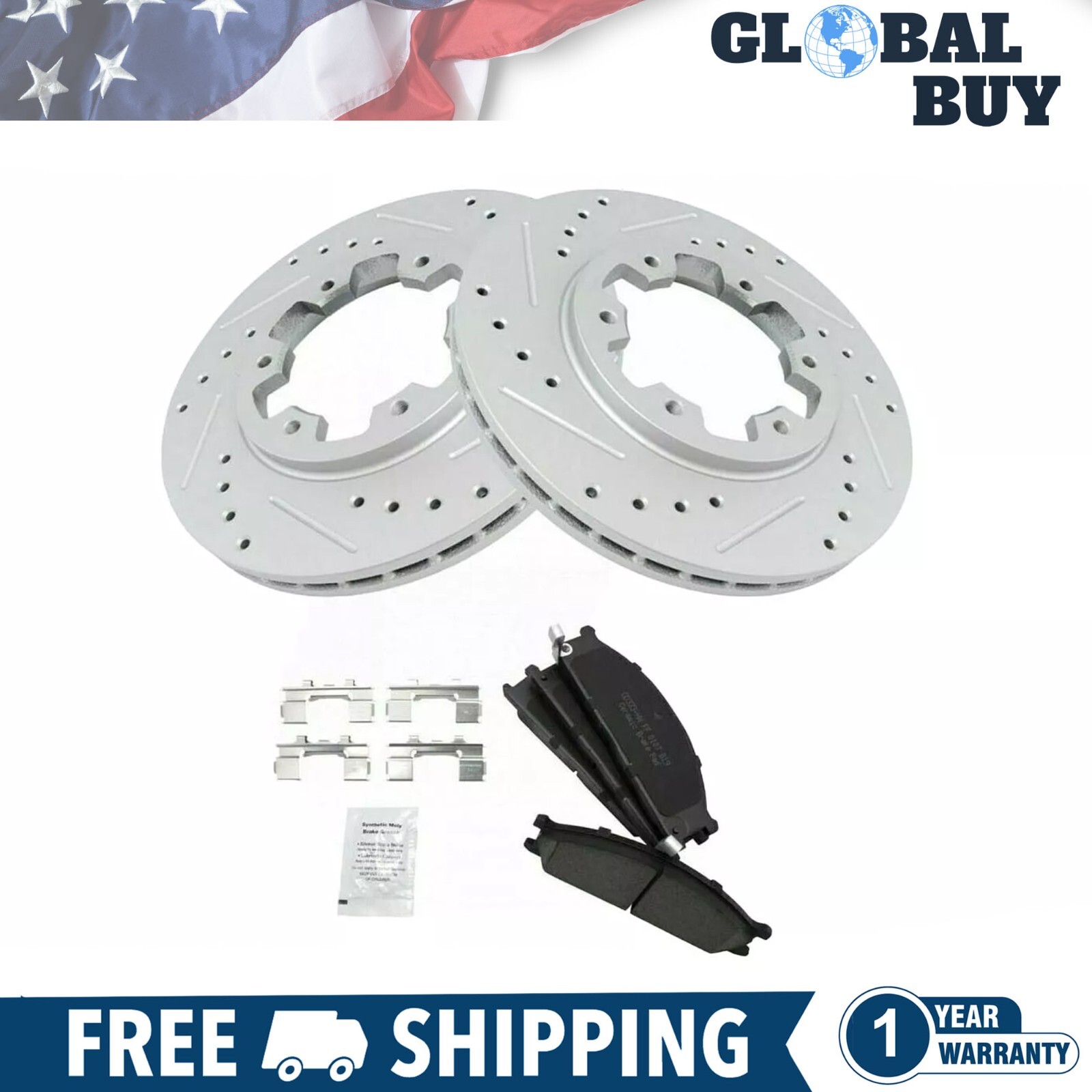 New Front Brake Pad & Rotor Kit Fits For 1986-2002 Nissan D21 Hardbody Pickup