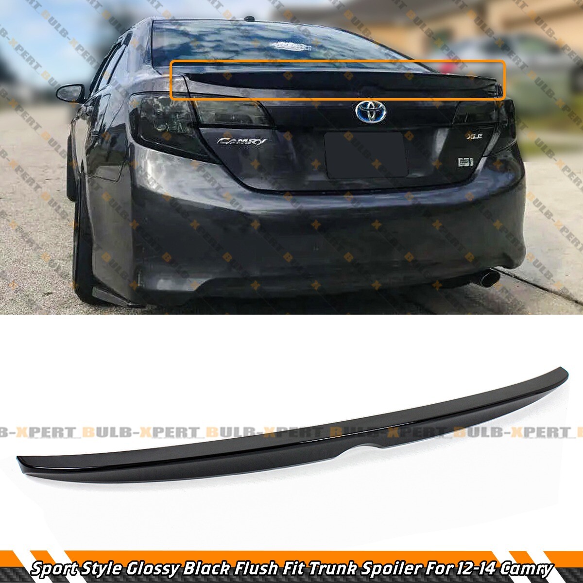FOR 2012-14 TOYOTA CAMRY LE SE XLE PAINTED GLOSSY BLACK SPORT TRUNK LID SPOILER