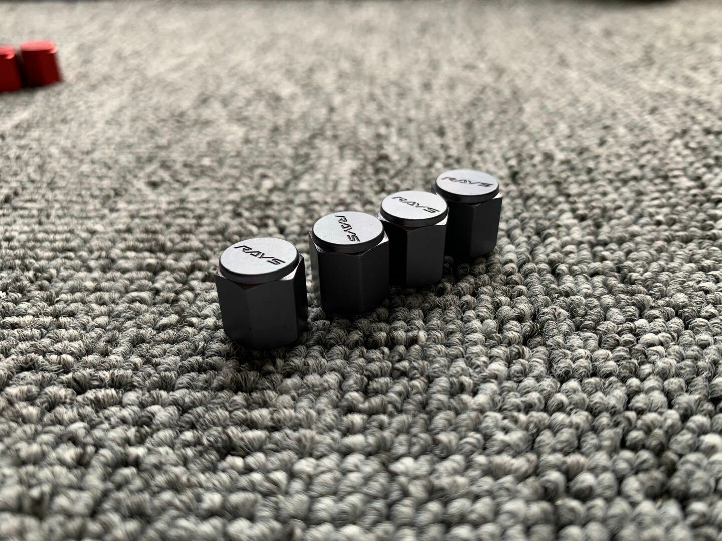 Gunmetal Gray VOLK RACING RAYS ENGINEERING WHEELS RIM VALVE STEM CAP CAPS