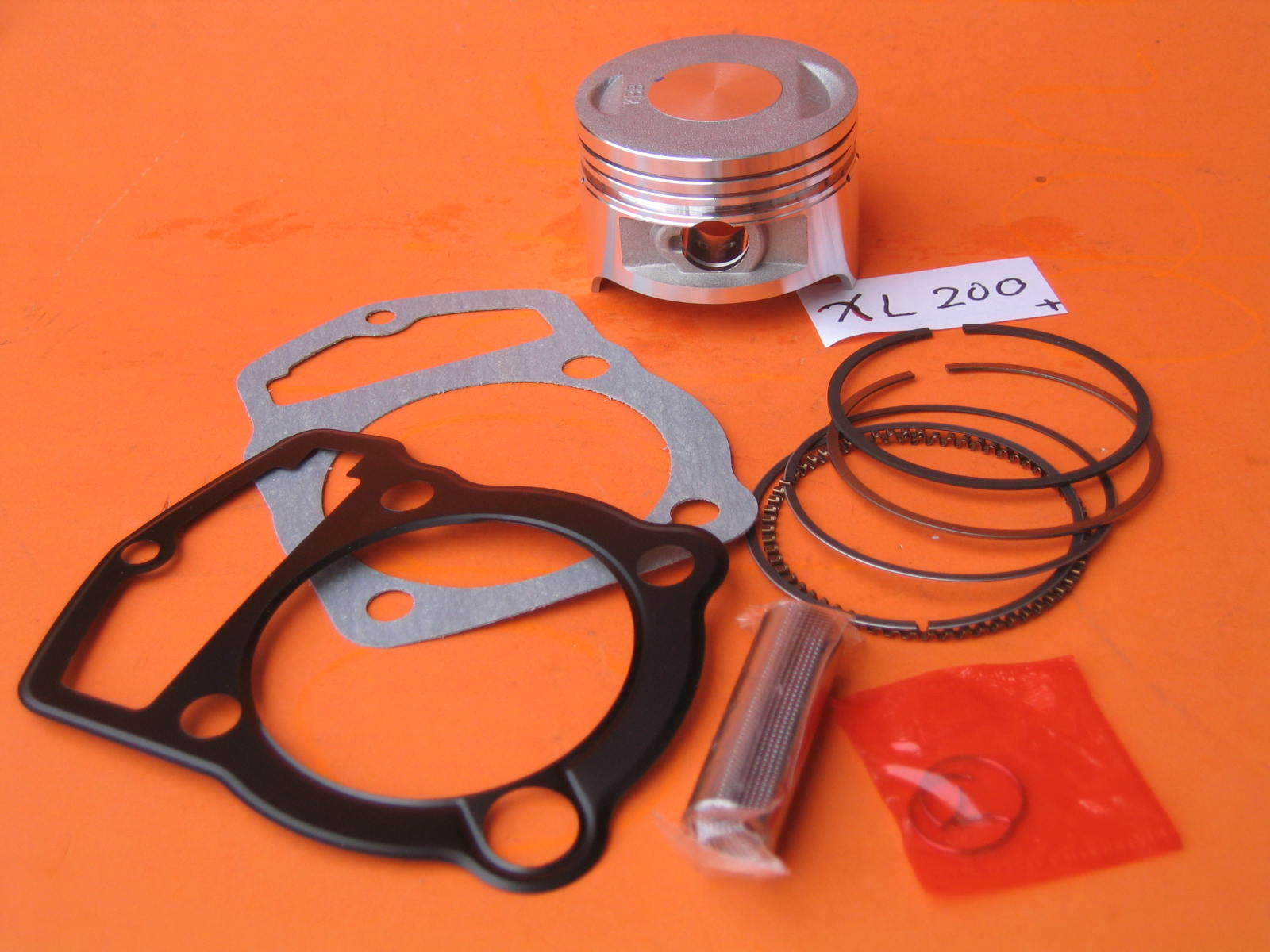 Piston 63.5 mm x 46mm Bore Rings Wrist Pin Clips Gaskets Kit Honda XL 185 XR185