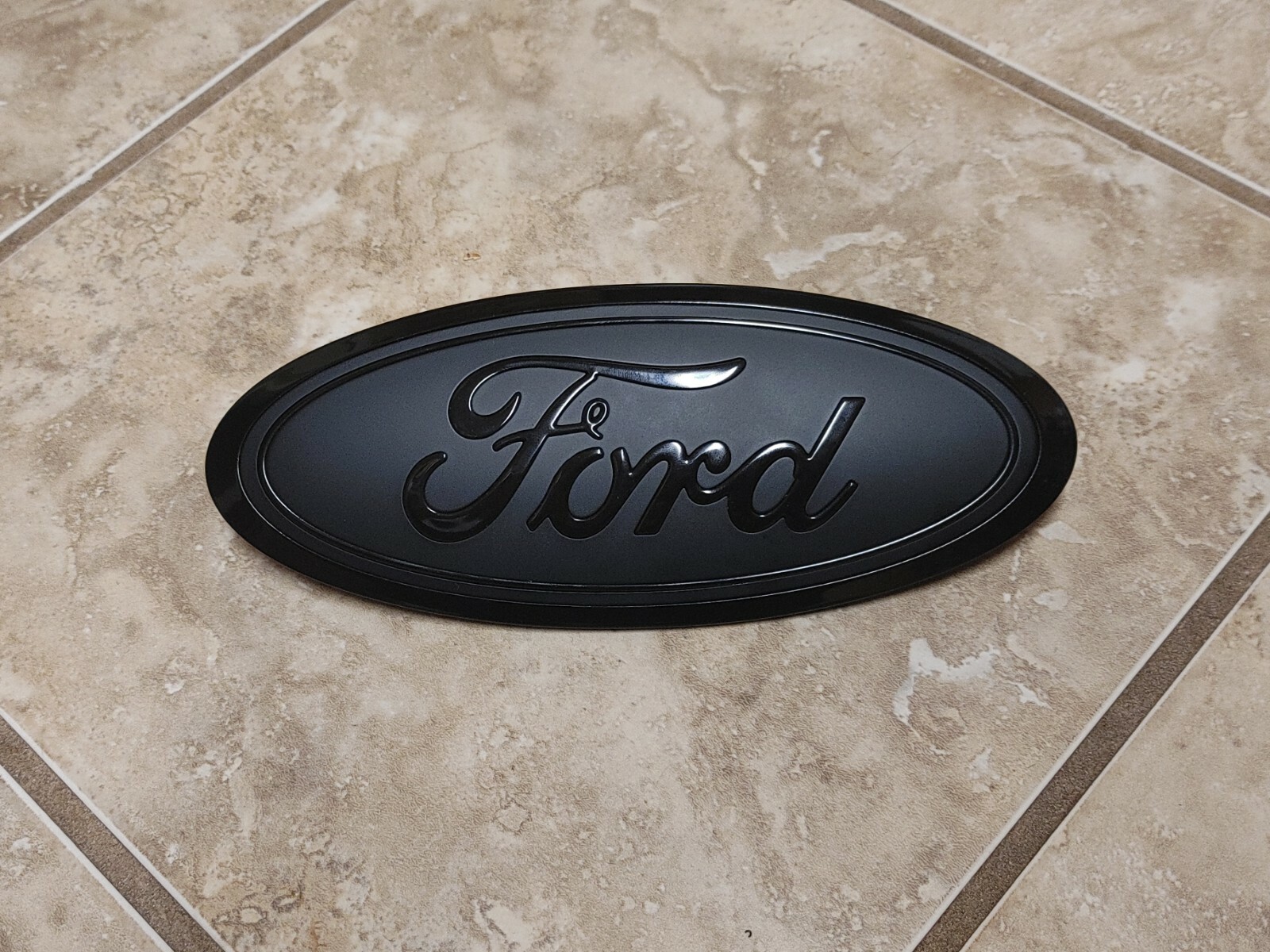 2020-22 Ford F250 F350 TAILGATE Rear emblem GLOSS/MATTE BLACK. 7.75″