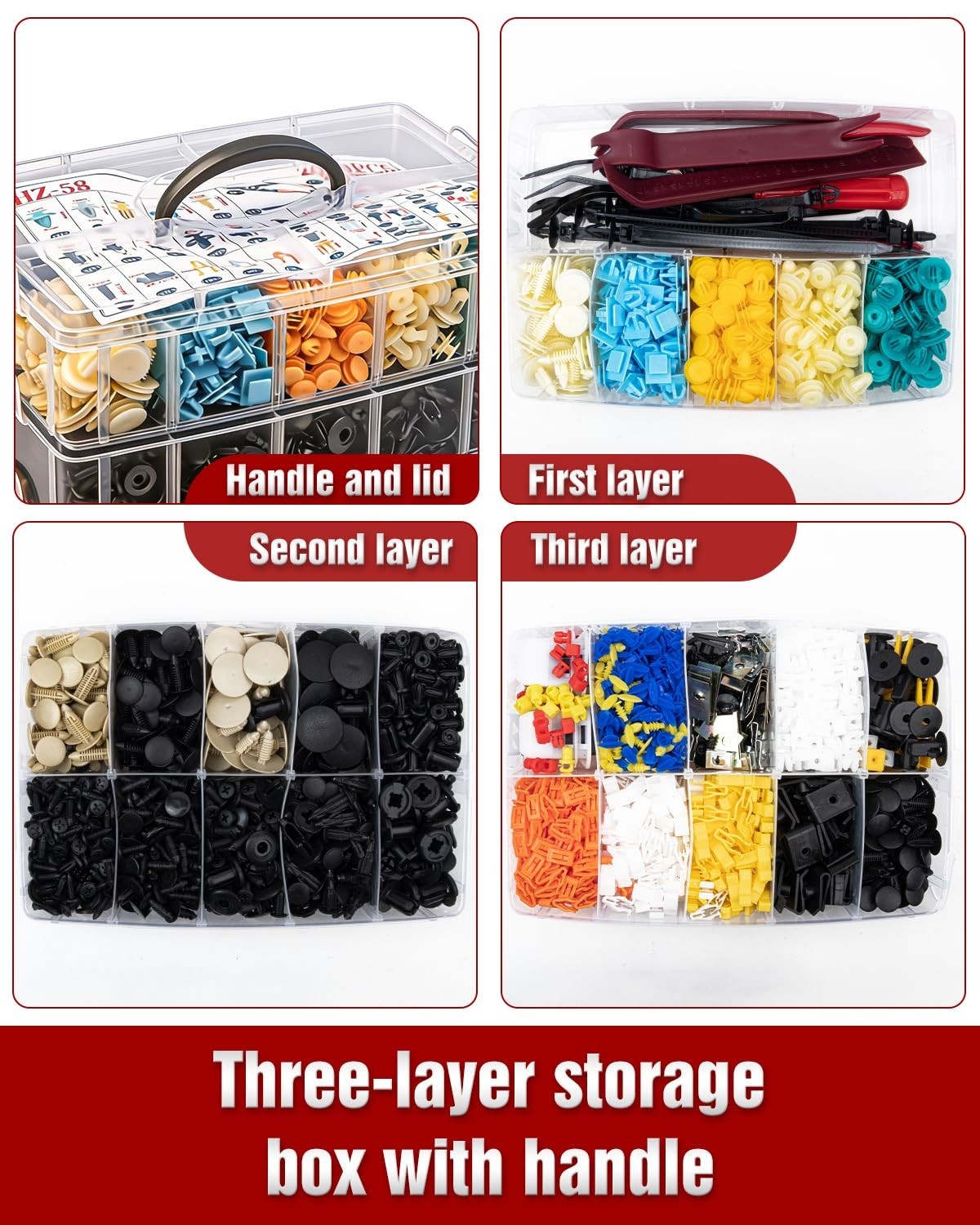 2080PCS Automotive Retainer Clips & Trim Removal Tools Kit