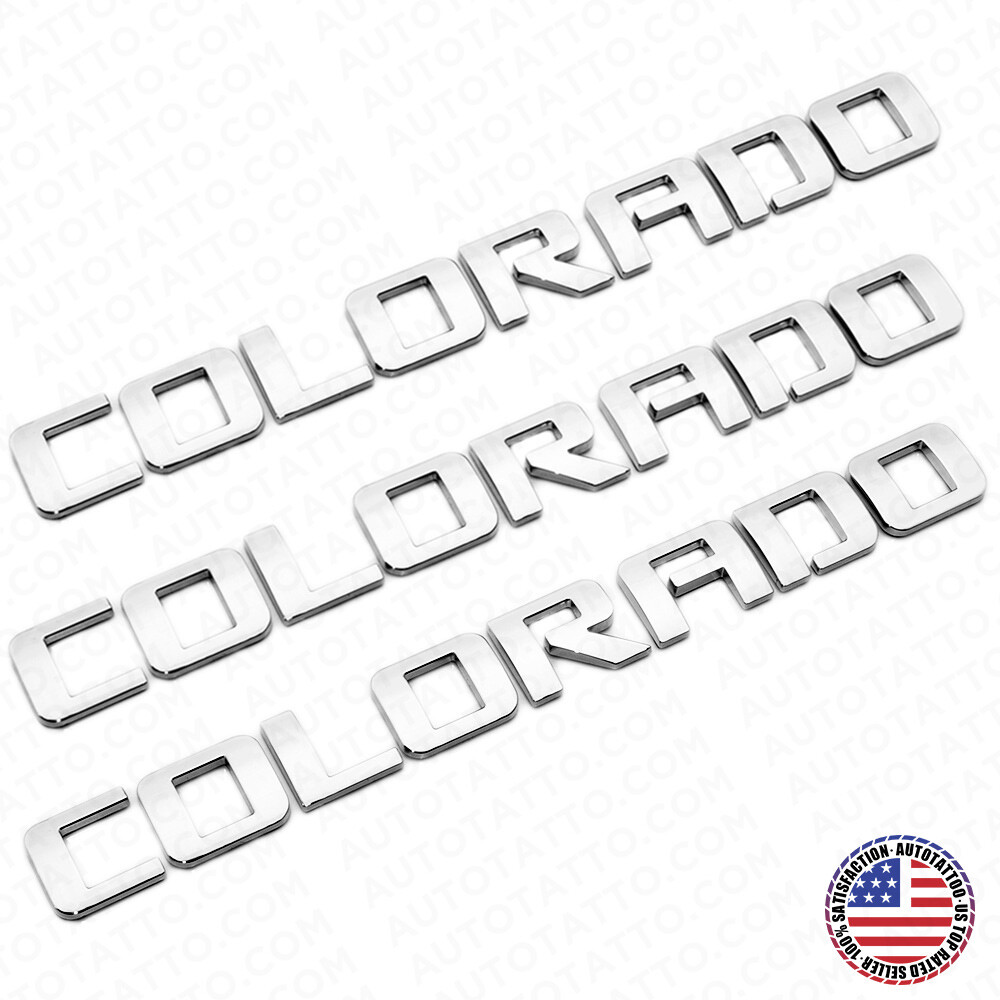 3x For Chevy Colorado Fender / Tailgate Badge Logo Emblem Truck OEM Chrome Sport