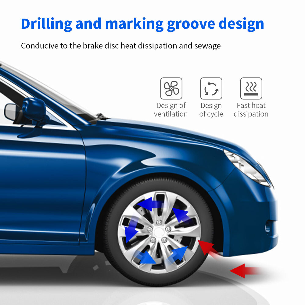 Front Rear Drilled Brake Rotors & Ceramic Pads For Subaru Legacy Outback Impreza