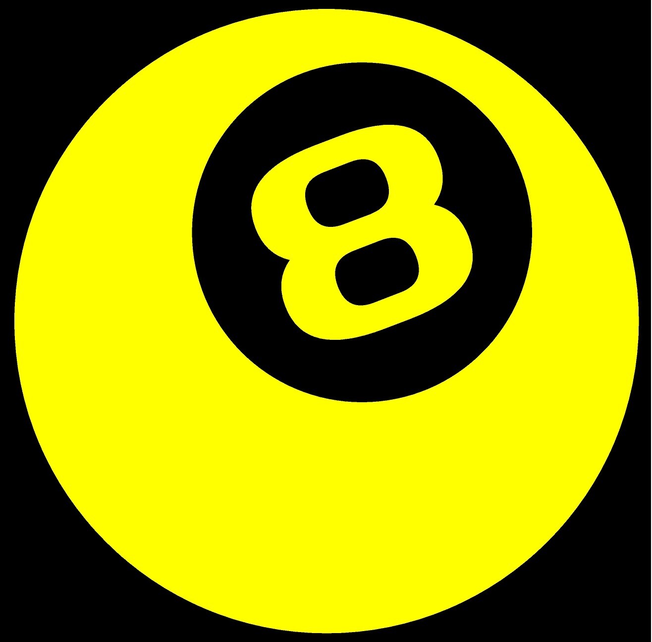 8 Ball Billiard Pool No Background Vinyl Decal Multiple Colors and Sizes