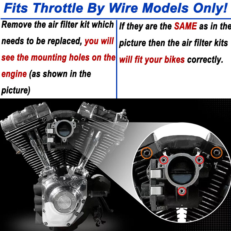 Air Cleaner Intake Filter Element Replace For Harley Fatboy Electra Glide Dyna