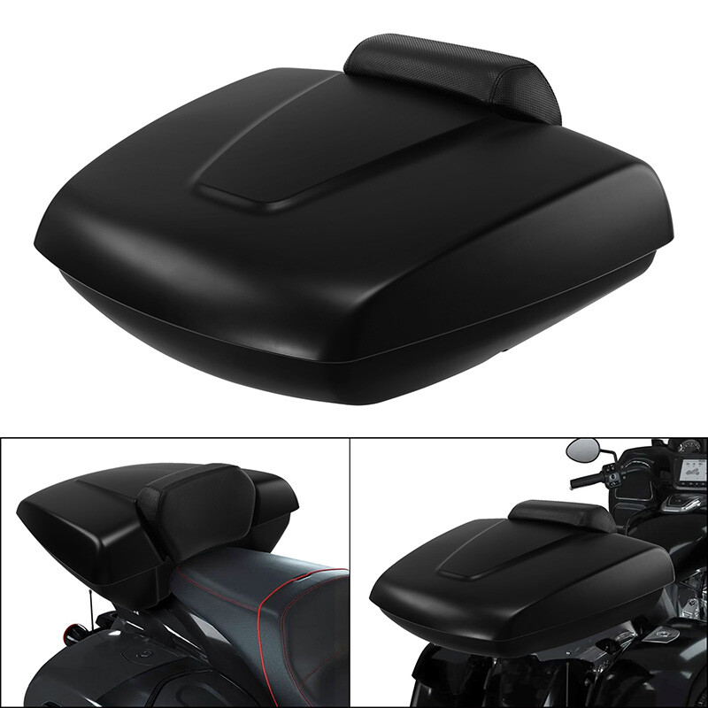 Low Profile Pack Trunk w/ Backrest Pad Fit For Indian Chieftain Dark Horse 16-24