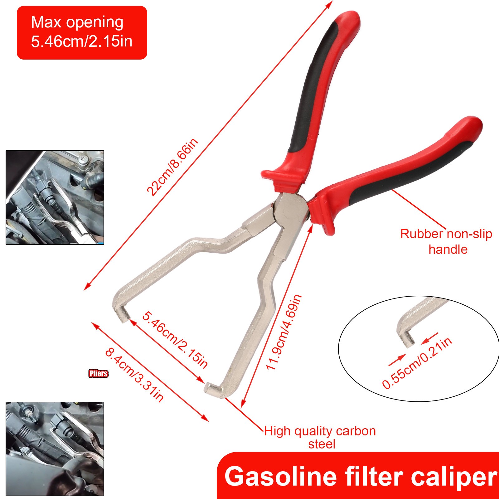 4Pcs Hose Clamp Pliers Remover Kit Water Pipe Fuel Spring RemovalTool PipeClip.