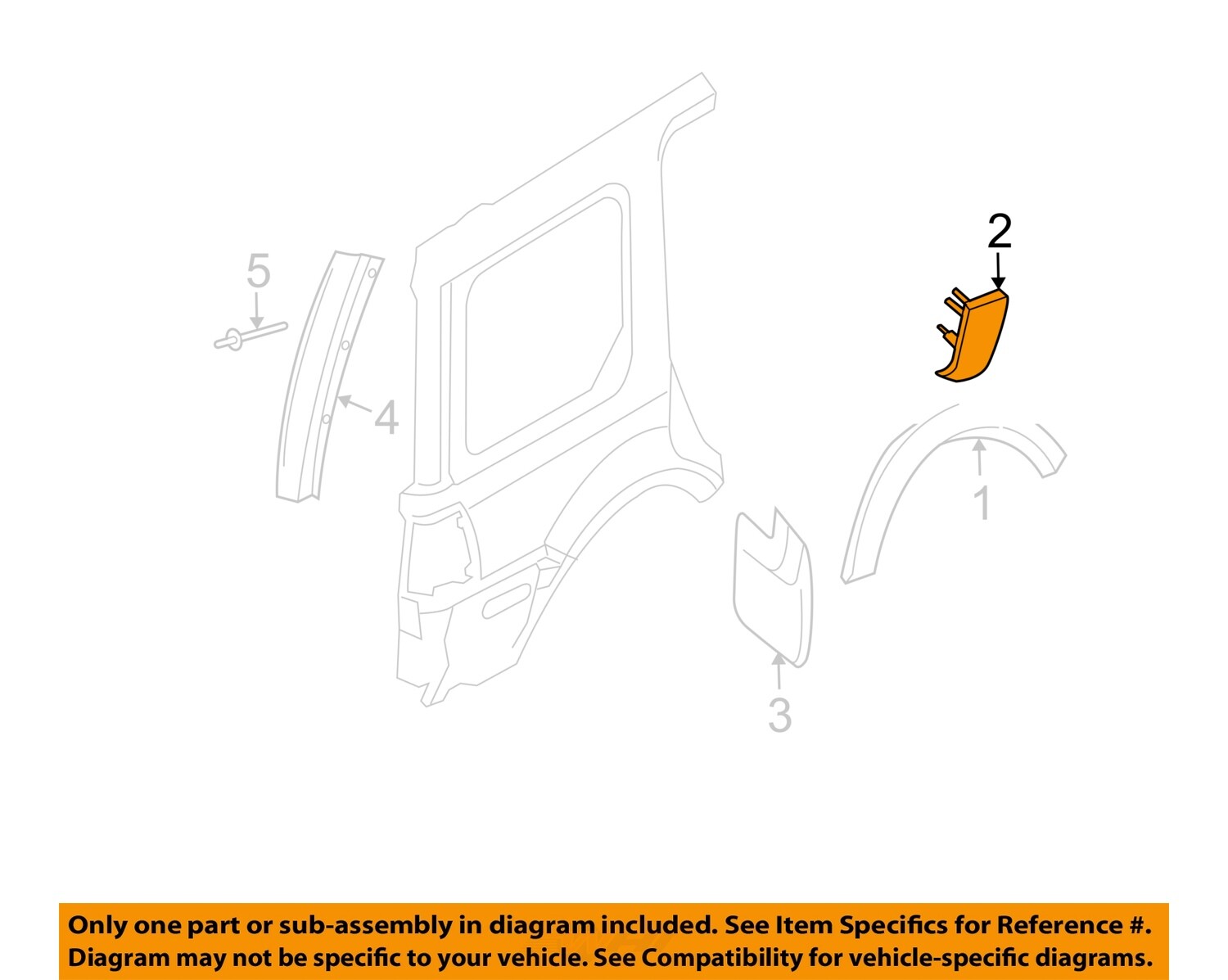 FORD OEM 07-17 Expedition Exterior Trim-Rear Molding 7L1Z4029164BPTM