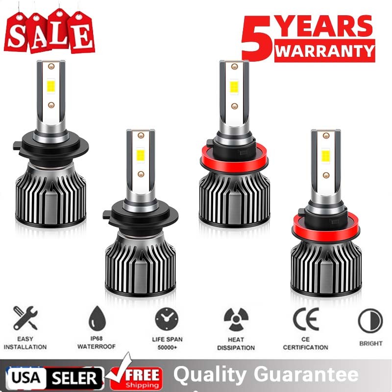 4X 6000k LED Headlight Bulbs H7 H11 For Kia Sorento(w/4 headlights) 2011-2016