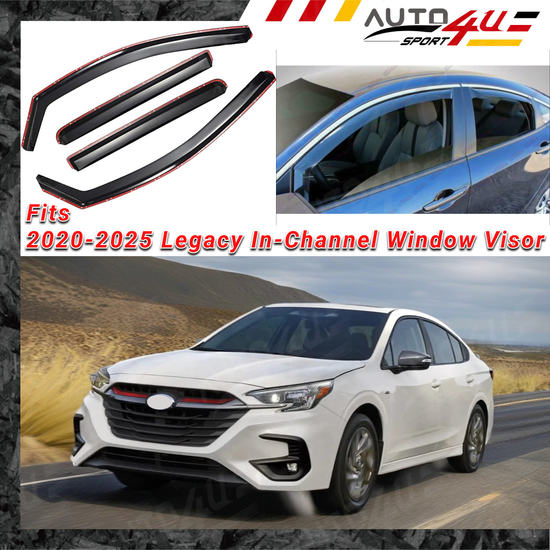 In-Channel Vent Window Visors Rain Sun Guards Shade Fits Subaru Legacy 2020-2025