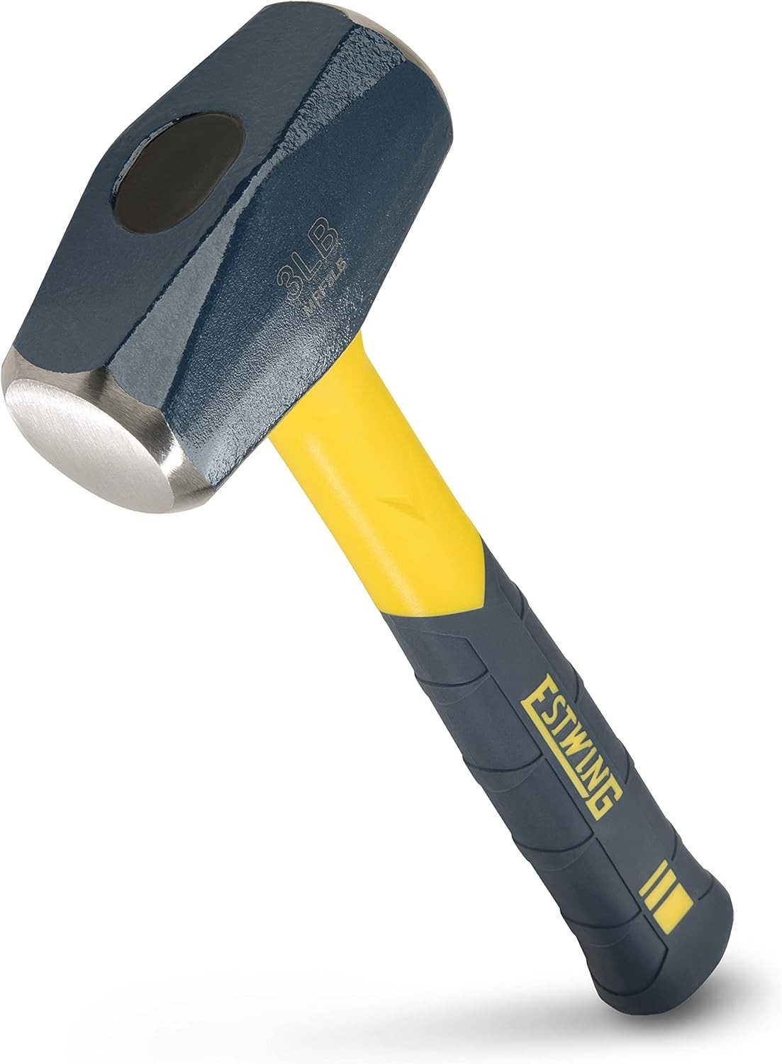 ESTWING Sure Strike Drilling/Crack Hammer – 3 lbs (Pounds), Blue/Yellow