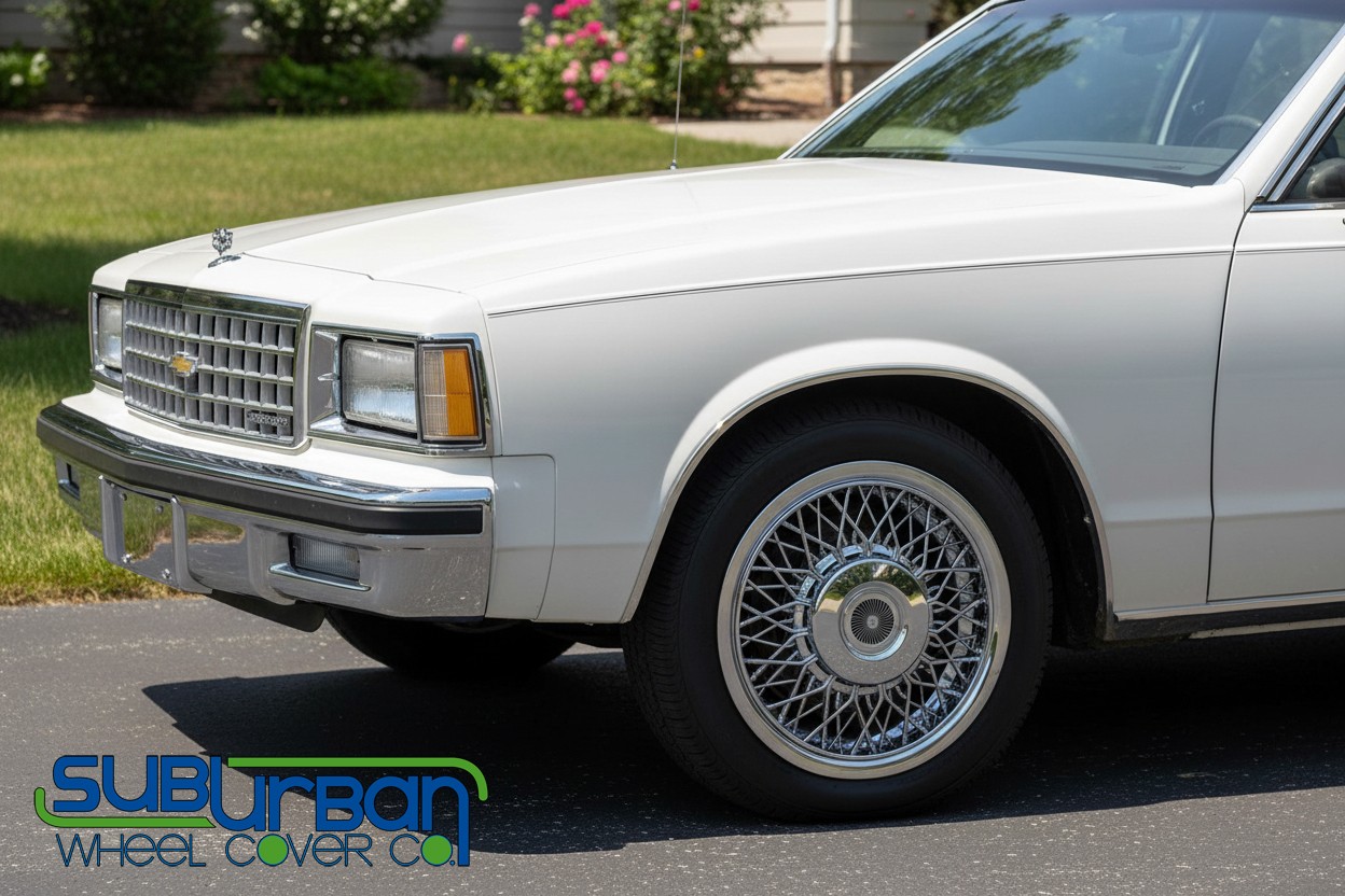 UNIVERSAL FITTING 15″ Chrome Wire Hubcaps / Wheel Covers # 1215 BRAND NEW SET/4