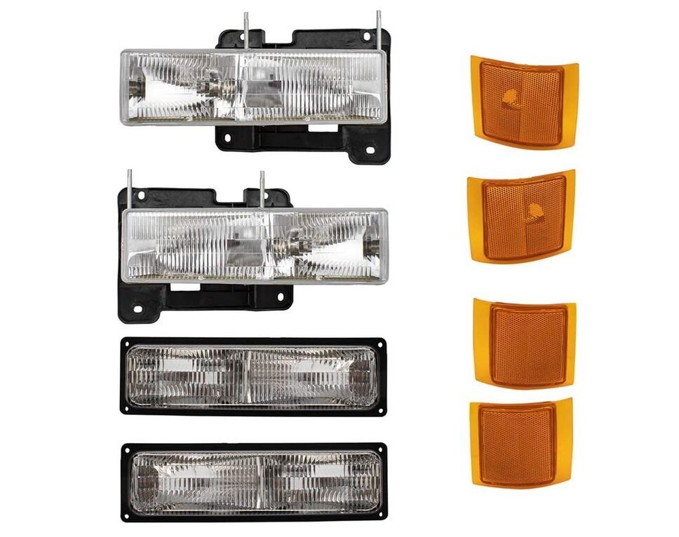 8pc. Headlight Park/Signal Marker Light set Fits 1994- 1997 1998 1999 2000 C3500