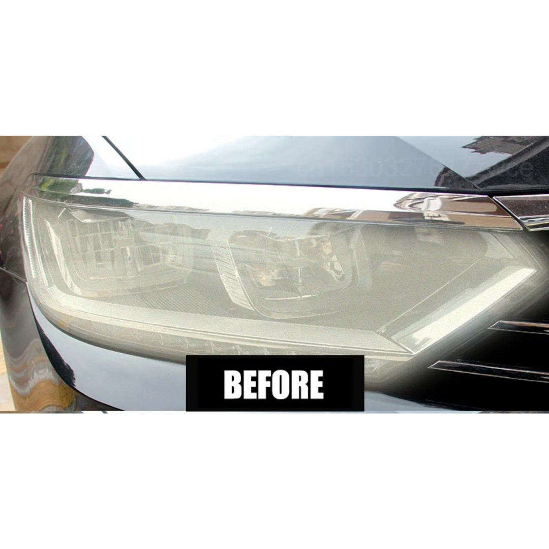 Car Headlight Restoration Set Fluid Repair Kit Plastic Light Polish Cleaner Fast