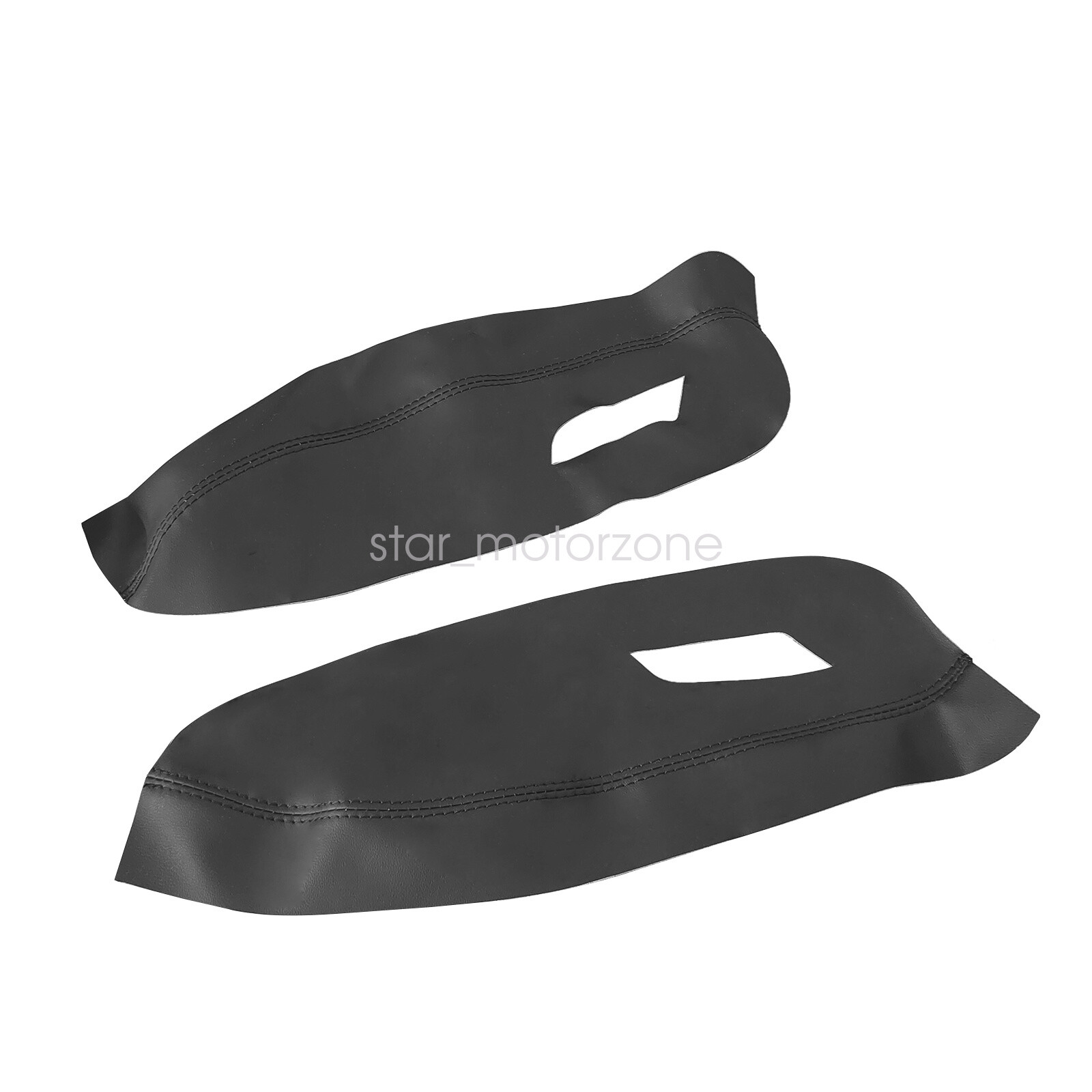 Microfiber Leather Armrest Door Panel Cover Black Fits For 13-19 Nissan Sentra