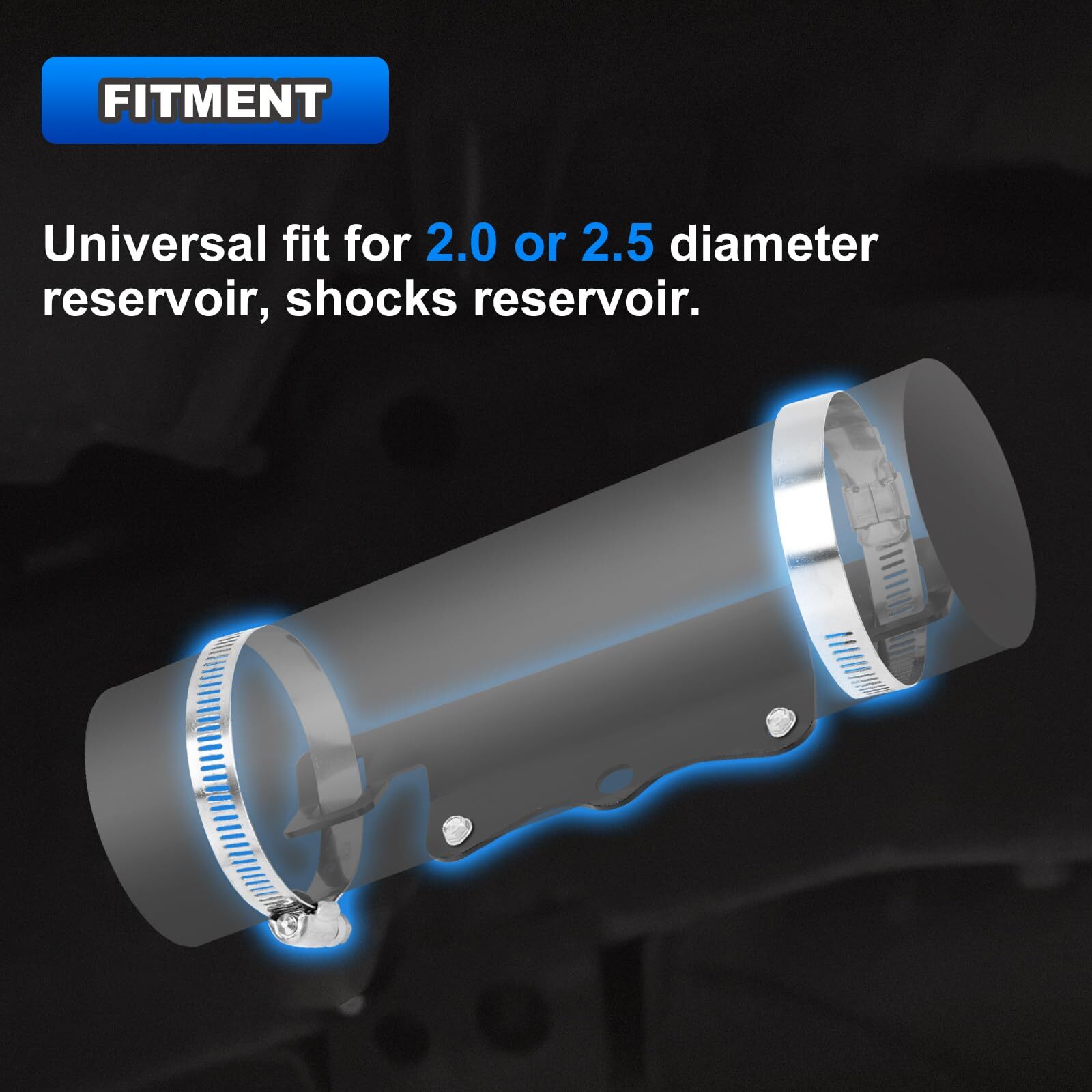 Universal Reservoir Shocks Mounting Bracket Kit For 2.0/2.5 Diameter Reservoir