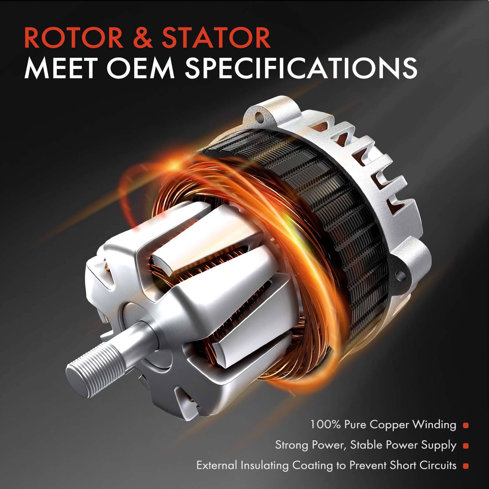Alternator for Audi Q5 S4 S5 SQ5 2013 2014-2017 V6 3.0L 180 A/12 V CW 6 Groove