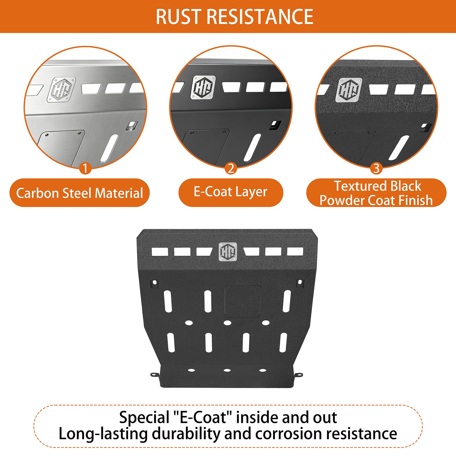 Steel Front Engine Skid Plate Guard Protection Fit Cayenne 955 957 958 2003-2018