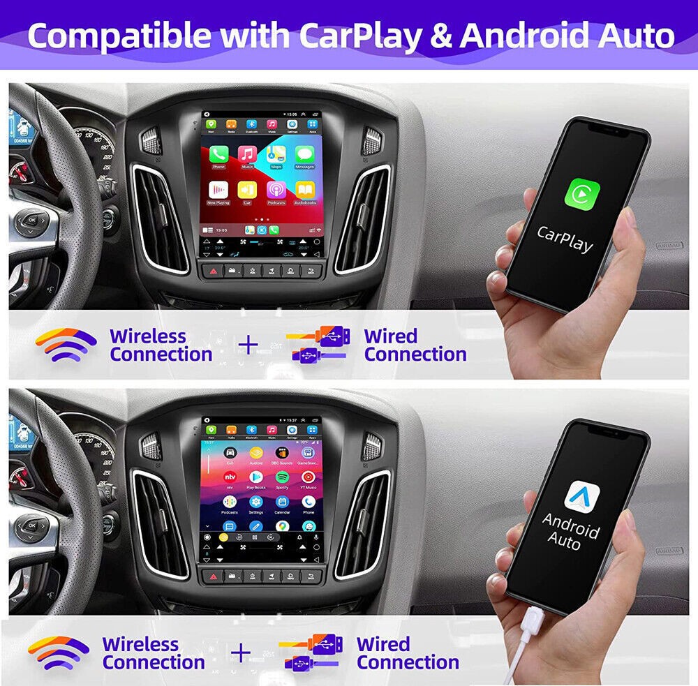 9.7″ Para 2012-2018 Ford Focus Android 14.0 GPS Apple Carplay Stereo Radio