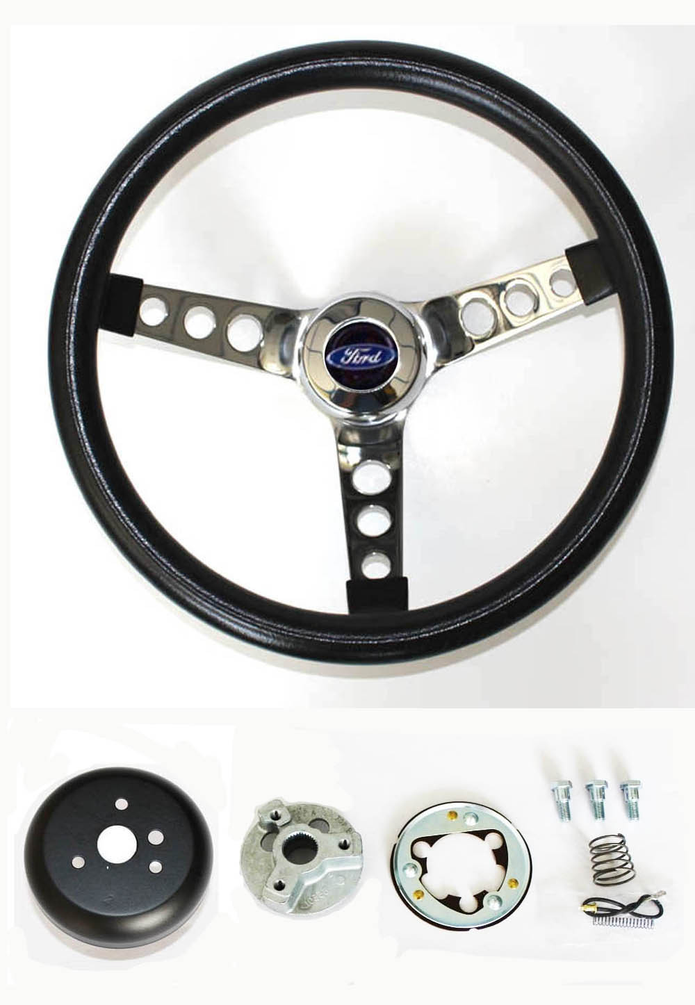 Ford Falcon Thunderbird Galaxie GRANT Steering Wheel Black 13 1/2″