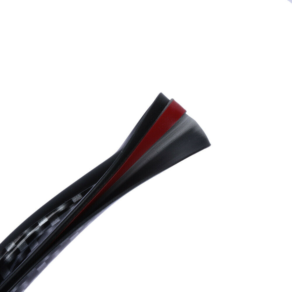 5M Carbon Fiber Car Door Moulding Scratch Protector Strip Edge Guard Trim Rubber