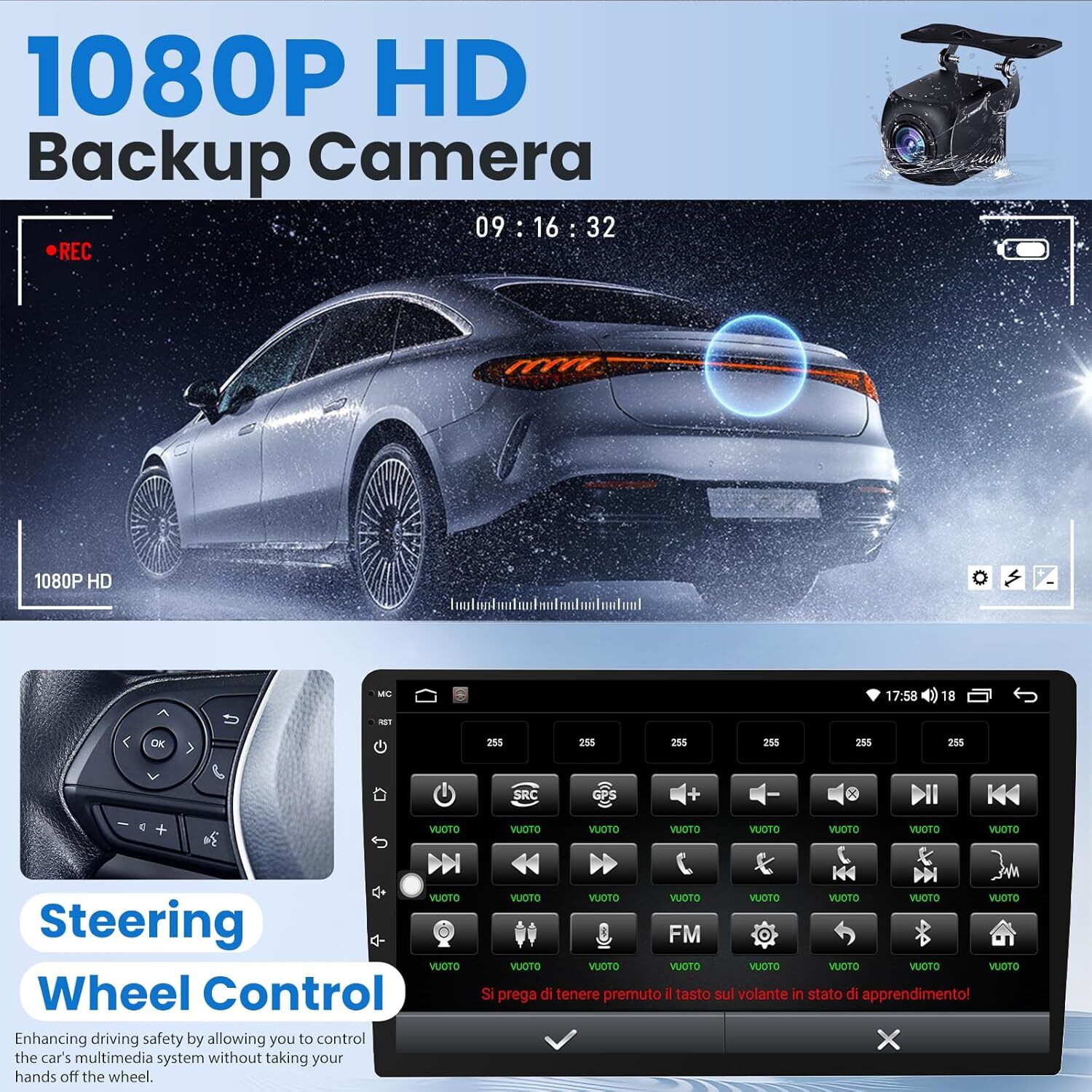Android 15 CarPlay Car Radio Stereo Head Unit GPS BT For Toyota Tacoma 2016-2021