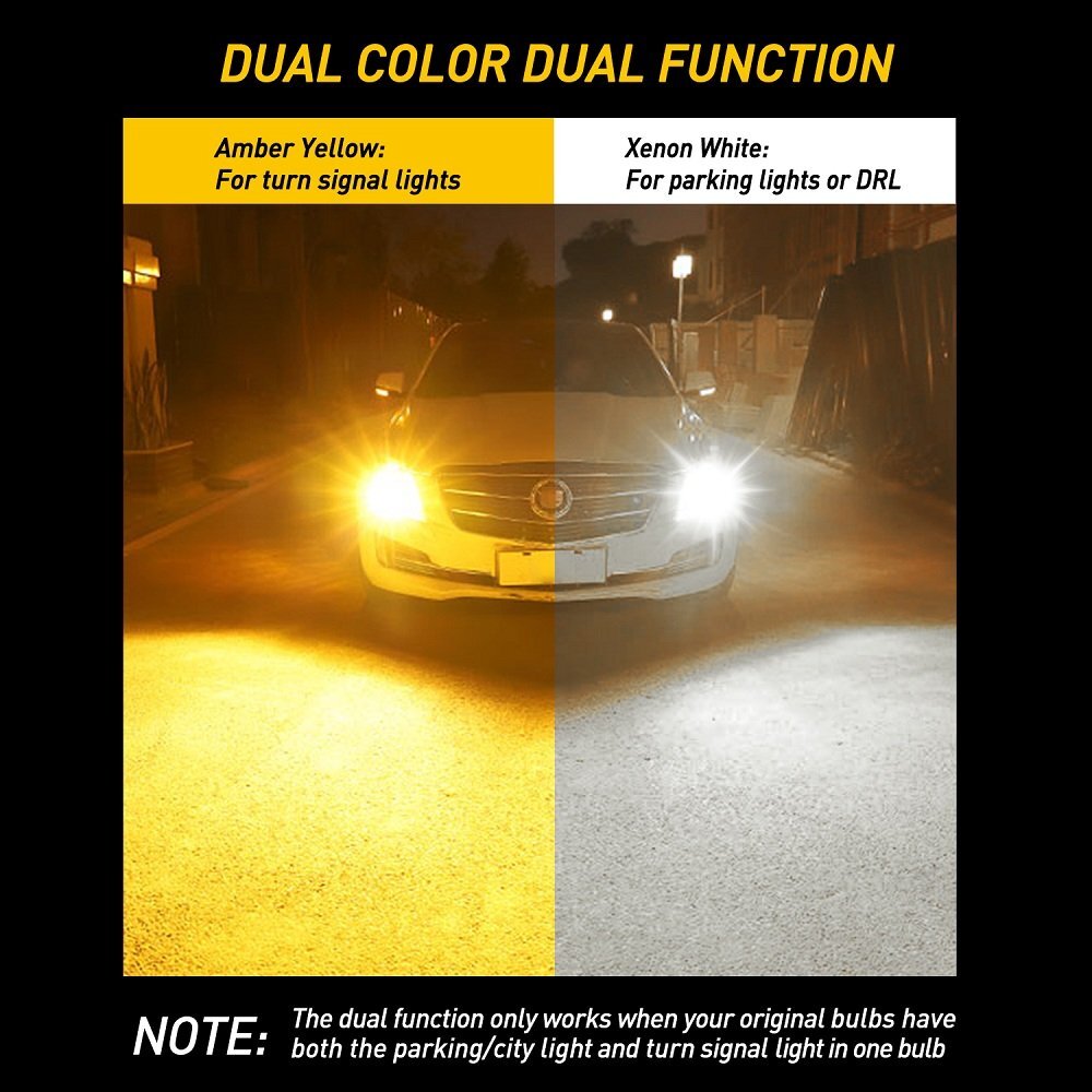 AUXITO 3157 Dual Color Switchback LED Turn Signal Lights Anti Hyper Flash Canbus