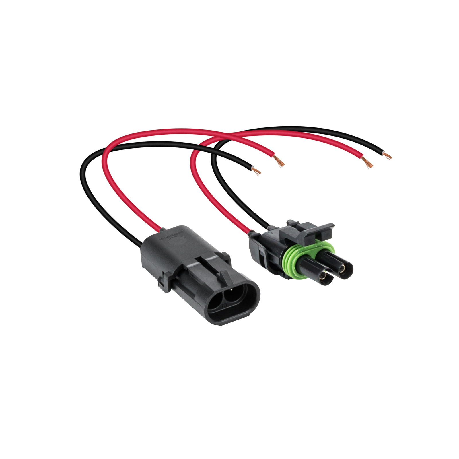 OLS 2-Wire Weather Pack Connector Kit Assembled with 10″ 16 AWG Wires