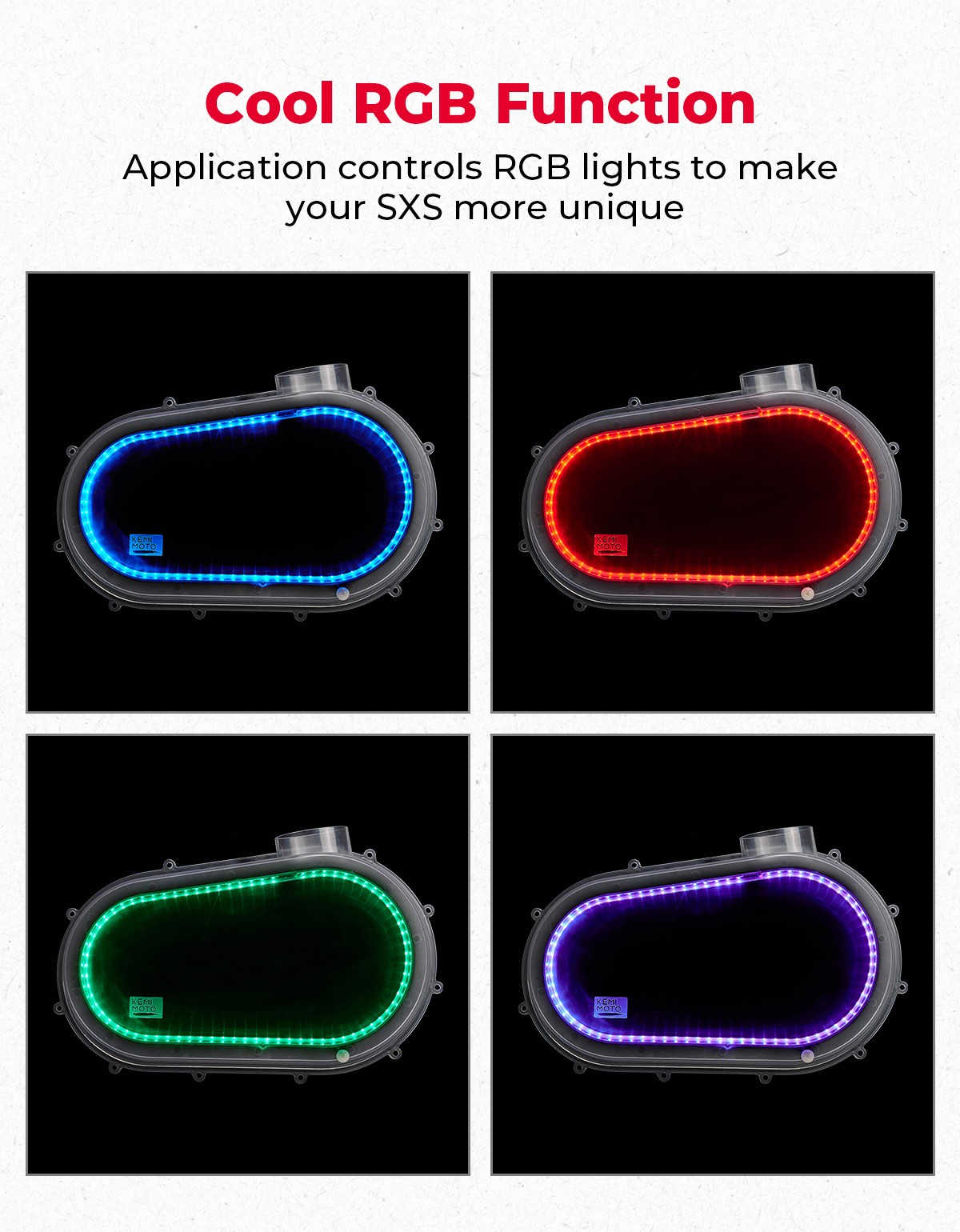 #20212505 Outer Clutch Cover w/RGB Light for Can Am Maverick X3/ MAX R 2018-2022