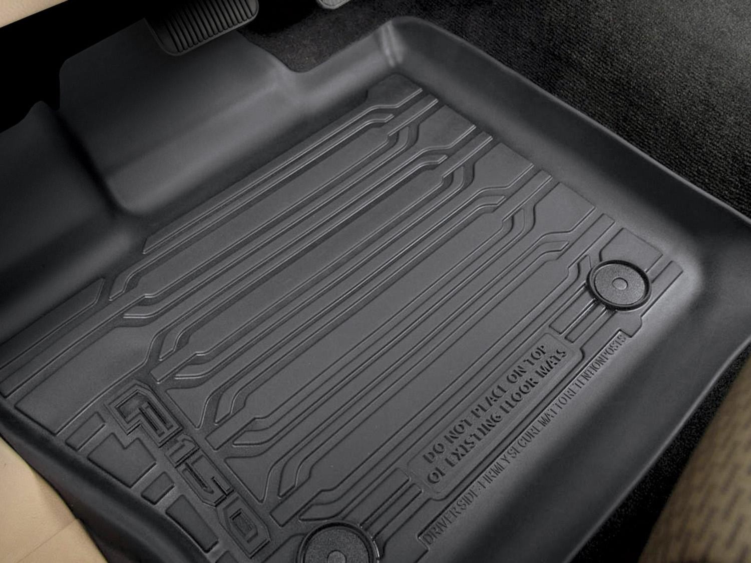 F-150 SuperCrew Floor Mat Set 2015-2024 All Weather Liners for Carpet Floor