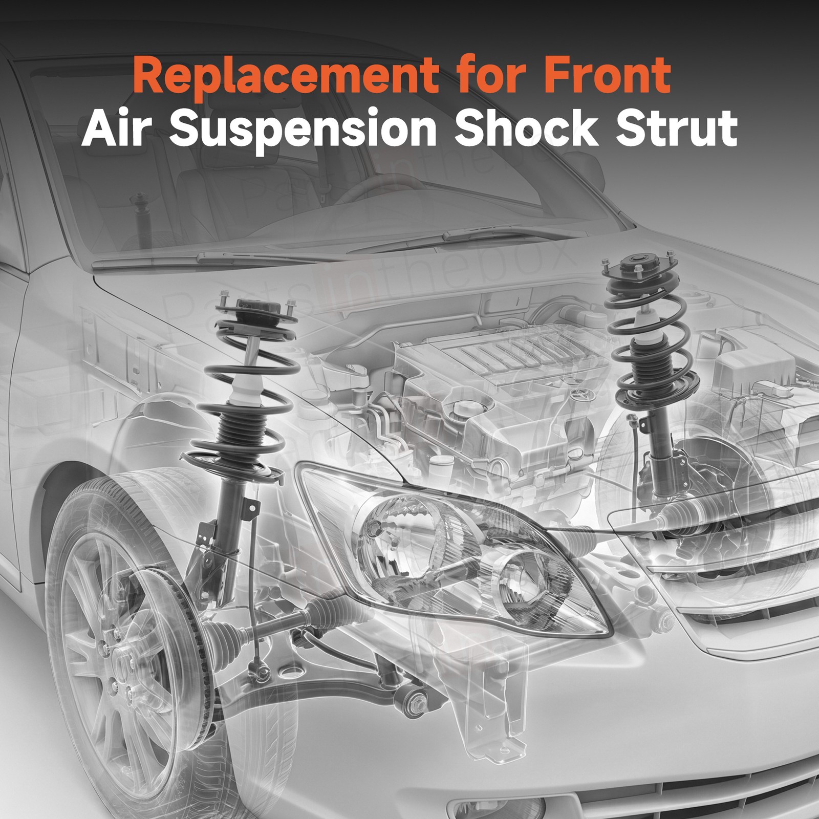 Pair REAR Struts w/ Coil Spring for 2004 – 2006 Toyota Camry Solara Lexus ES330
