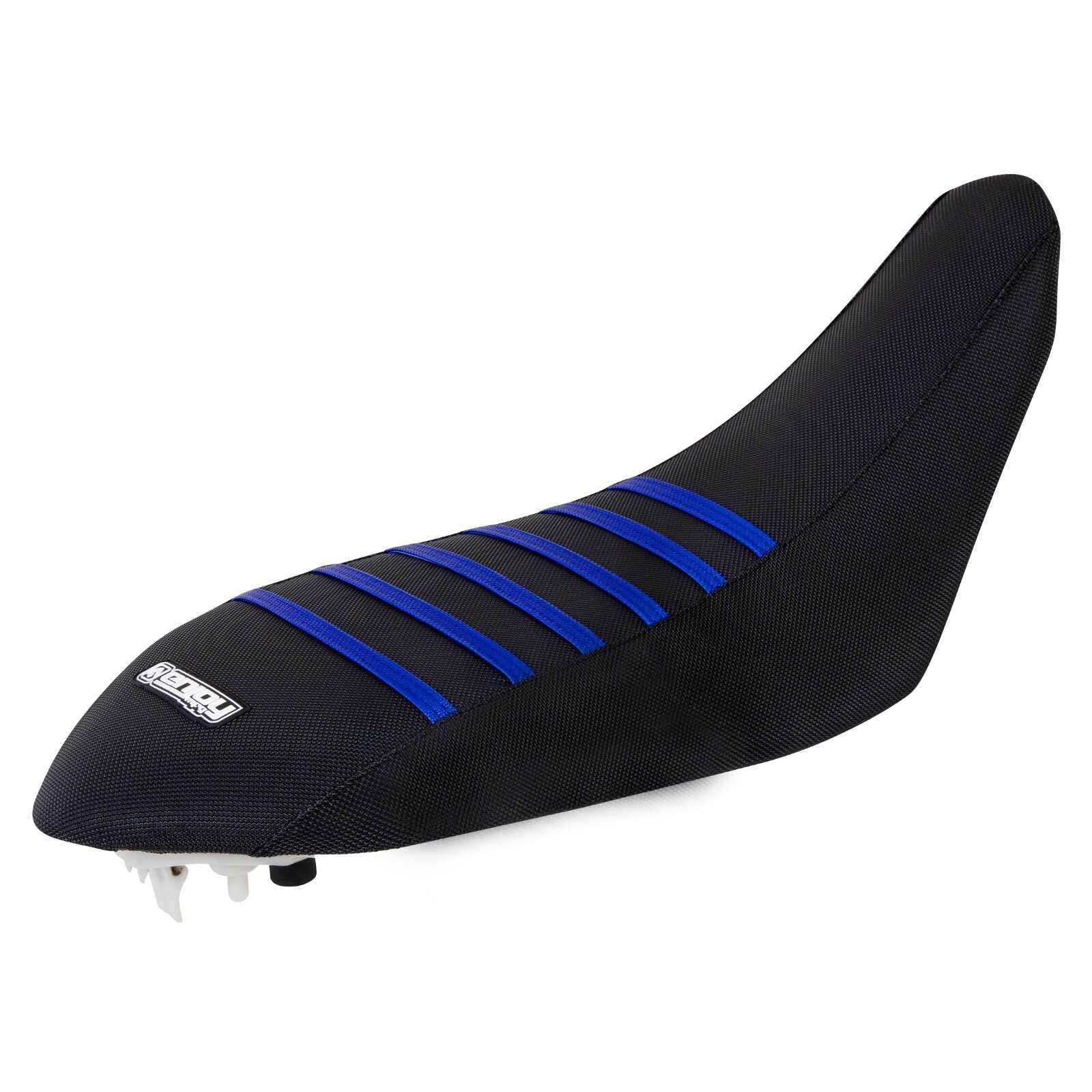 Yamaha Raptor 350 Gripper Seat Cover 2004 – 2018 ALL BLACK w/ BLUE RIBS #242
