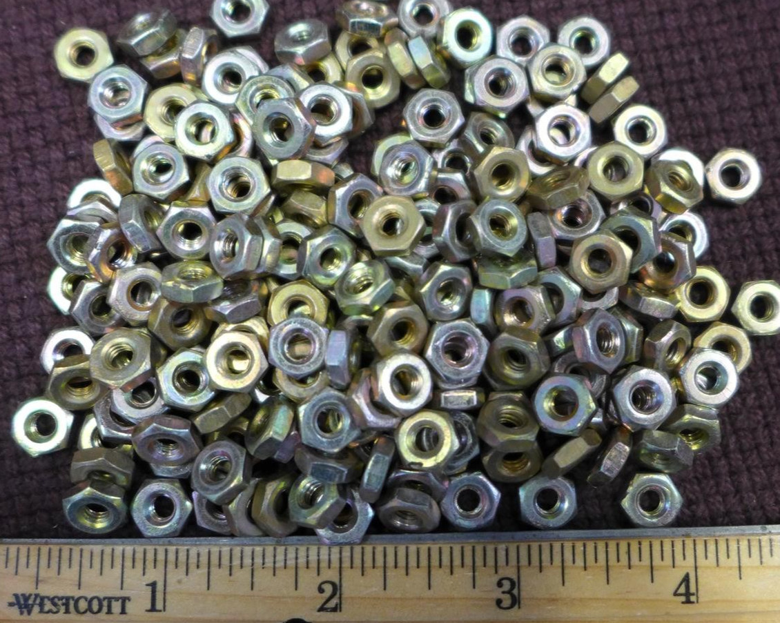 Lot of 200 MS35649-282 Military Standard Plain Hexagon Nut 8-32 Thread NEW