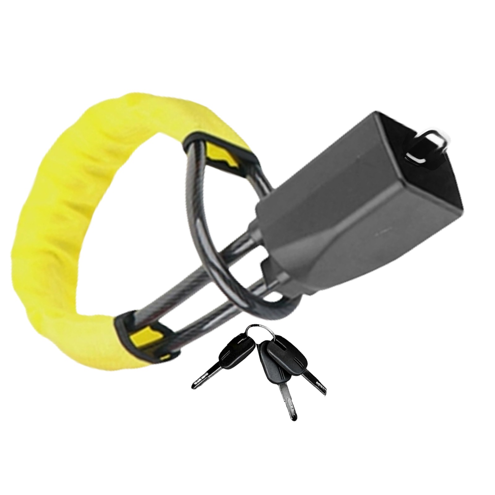 Car Anti-theft Steering Wheel Lock 3 Keys Included Universal Fit Seat Belt Lock
